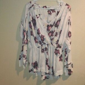 Floral Free People Lightweight Blouse Top. S
